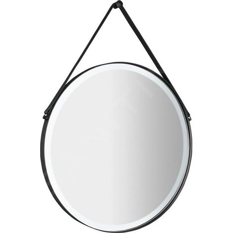 Sapho - Miroir Orbiter avec éclairage LED, diamètre 70 cm, noir mat ORL070 (1/5)