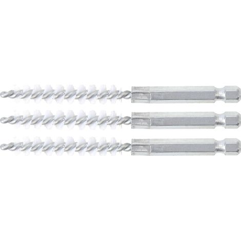 Brosse plate bgs technic nylon 6.3 mm lot 3 pièces