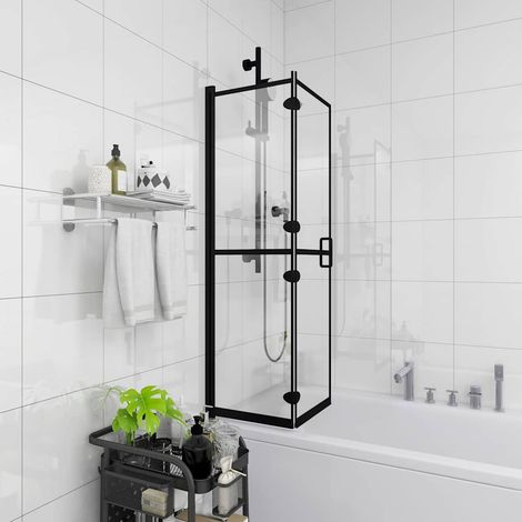 Cabine de douche pliable ESG Parois de douche - 100x140 cm Noir BV387627 - BonneVie (1/5)