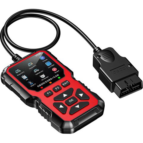 V530 - Appareil de diagnostic automobile, lecteur de codes d'erreur moteur OBD2 complet, 10 langues intégrées (1/5)