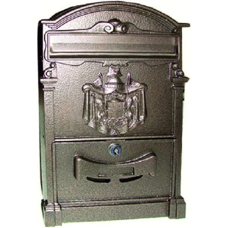 CASSETTA BUCA POSTALE LETTERE POSTA ALLUMINIO CASA ESTERNO 26x9xh41cm 572vn