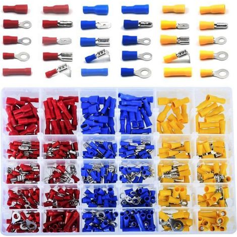 480 Cosse à sertir,Connecteurs électriques,Cuivre étamé,PVC,Voiture,Moto,Camion (1/4)