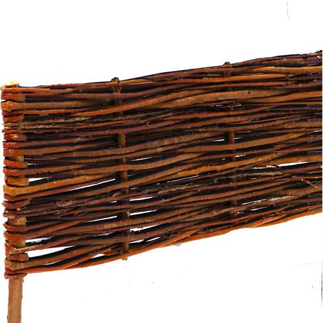 1 x Beeteinfassung Weide 100x30 - Beetbegrenzung Beetumrandung - Rasenkante Holz (1/5)