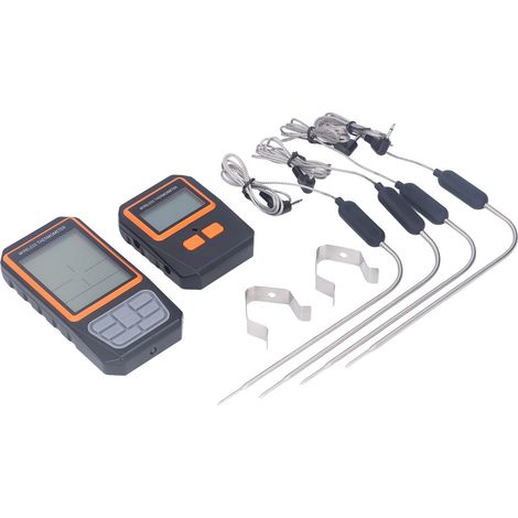 Thermomètre de cuisson numérique sans fil 4 sondes CH-216 pour barbecue, viande, aliments, portée 100 mètres, cuisine à distance (1/5)