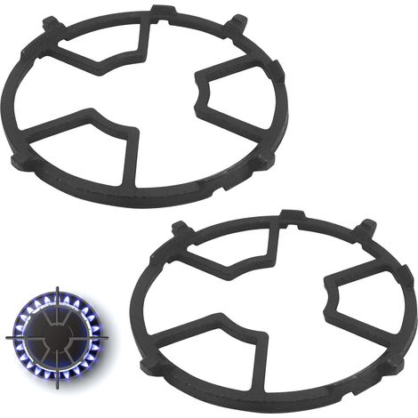 Lot de 2 anneaux de support universels en fer pour poêle à gaz, cuisinière à gaz, cuisinière à gaz, wok (1/4)