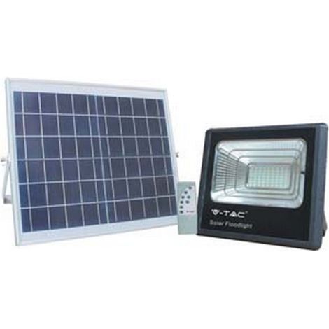 1PZ PROIETTORE LED CON PANNELLO SOLARE IP65 - 50w - 4000K naturale - 4200 lm - 437x90x356h.