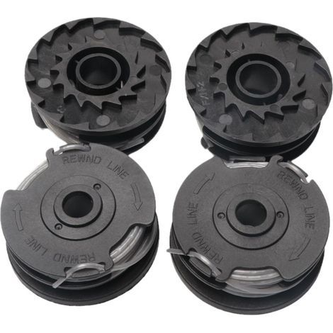 Convient aux tondeuses Greenworks — 2900719 Ensemble de capuchons de bobine gris et accessoires de fil de coupe (4 bobines) (1/5)