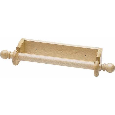 KitchenCraft Servilletero, Servilletero de Madera, Toallero, Soporte para Rollo de Cocina, Soporte de Pared, 29 cm