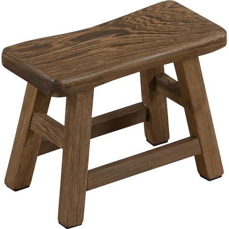 Tabouret En Bois - 27 x 13 x 21 cm - Pour Pêche Salon Salle De Bain Cuisine Jardin - 1 Pièce (1/5)