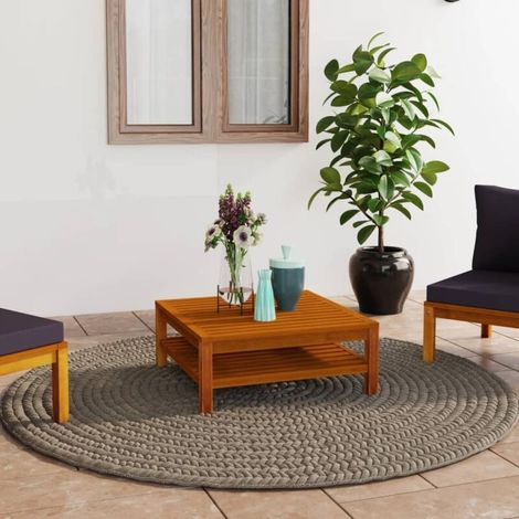 Couchtisch/Beistelltisch für Wohn-/Schlafzimmer - 65 x 65 x 35 cm, massives Akazienholz, BV650809 - BonneVie (1/4)