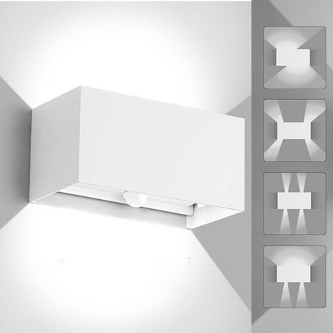 Applique murale à lumière blanche froide 24W, applique murale étanche extérieure à LED,Angle d'éclairage réglable (1/5)