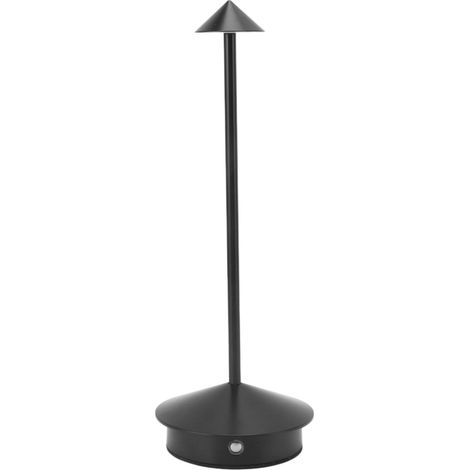 Lampe de table sans fil Rechargeable LED Fer 3 températures couleur dimmable design triangle noir pour bureau salon (1/5)