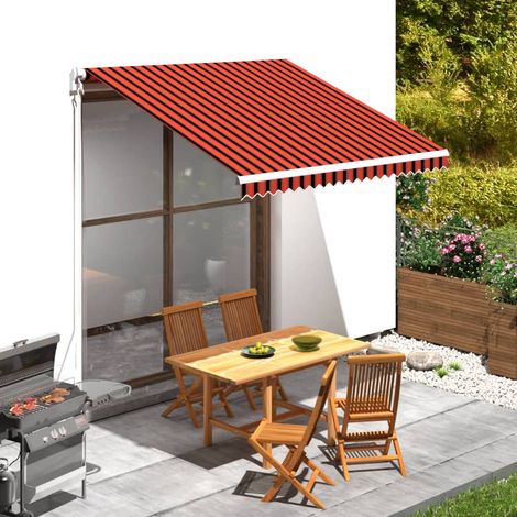 vidaXL Markisenbespannung Canvas Orange & Braun 300x250 cm