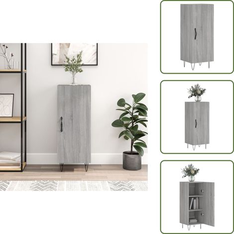 Buffet Sonoma gris 34,5x34x90 cm Bois d'ingénierie - Buffet - Meuble De Rangement - Armoire - Commode - Salon (1/5)