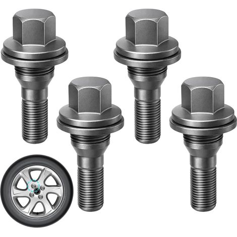 4 Piezas M12 x 1,25 Tuercas de Pernos de Rueda HEX 17 mm Pernos de Rueda para Citroen C2 C3 C4 C5, Peugeot 206 207 208 308 407 1007 2008 3008 5008 OEM 9817024580 540567 (1/5)