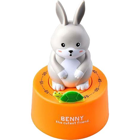 Minuteur de cuisine mécanique en forme d'animal mignon, avec compte à rebours visuel de 60 minutes, idéal pour les cadeaux de Noël, la cuisine, la pâtisserie, les études, le sport et la décoration int