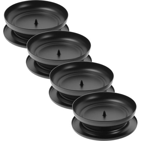 Plateau à Bougie Fer Forgé Bougeoir Rond Pour Bougies (1/5)