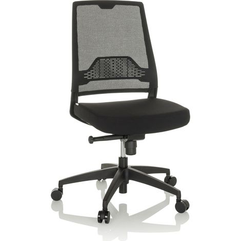 Bürostuhl / Drehstuhl PORTO ECO I Sitz Stoff / Rücken Netz schwarz hjh OFFICE (1/5)