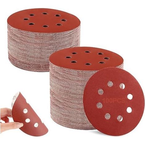 Schleifscheiben P40/80/120/180/320/400/600/800/1500/2000, Schleifpapier 125 mm, 8 Löcher, Schleifpapier für Exzenterschleifer (1/5)