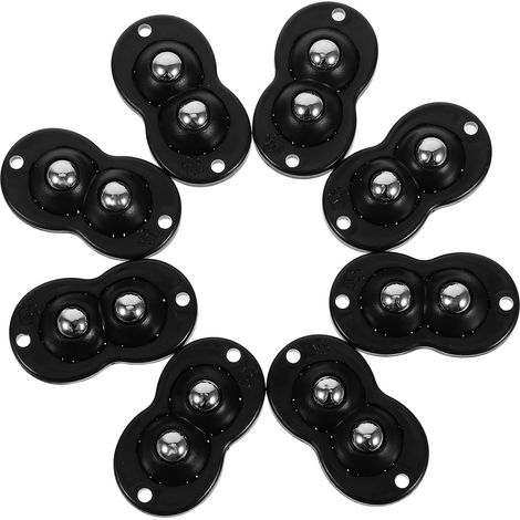 Roulettes pivotantes auto-adhésives, lot de 8, acier inoxydable