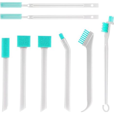 Dailygoods，Cepillo de limpieza multifuncional，8 piezas，Cepillo para limpiar esquinas/ranuras，Cepillos de esponja，Cepillo de pulido estrecho (1/5)