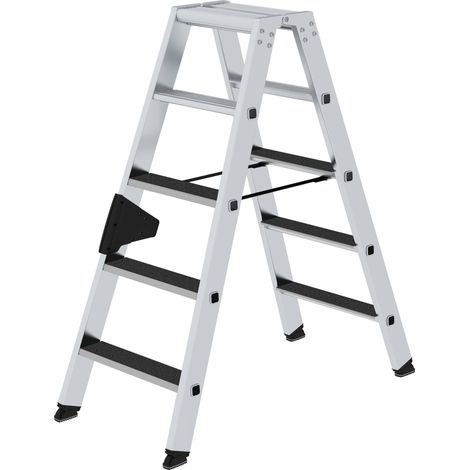 MUNK Stehleiter beidseitig begehbar mit clip-step R13 2x5 Stufen (1/5)