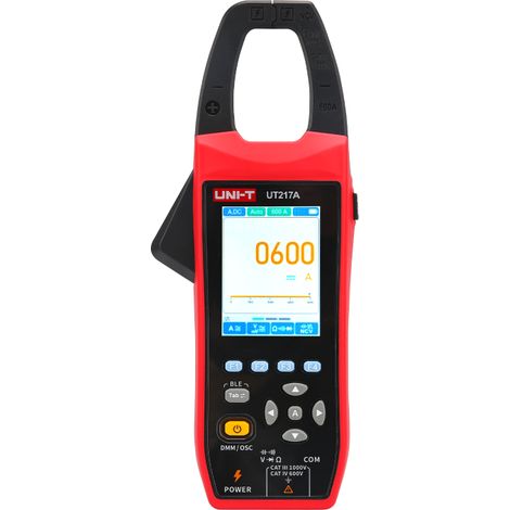 Pince ampèremétrique 2-en-1 AC/DC avec oscilloscope, 20000 points, sélection automatique gamme, détection NCV, alerte 42V, écran LCD HD 2,8", USB-C, batterie 2600 mAh (1/5)