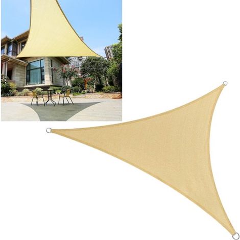 2 teiliges dreieckiges Sonnensegel/Sonnenschutz UV Schutz Terrassenmarkise Dreieckiger Sonnenschutz Sonnenschutzgewebe für den Außenbereich 4 x 4 (1/5)