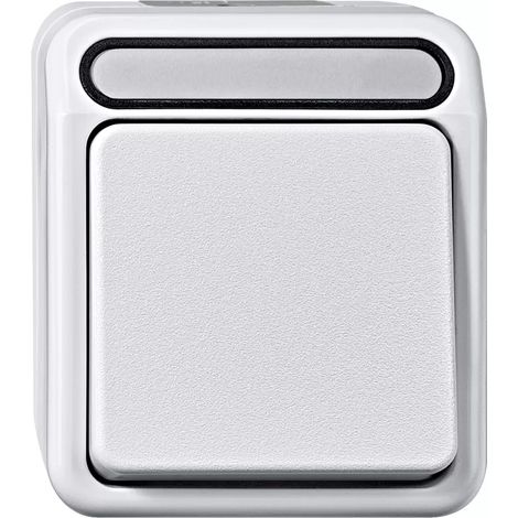 Merten Taster, Schließer 1-polig, polarweiß, AQUASTAR MEG3150-8019 (1/2)