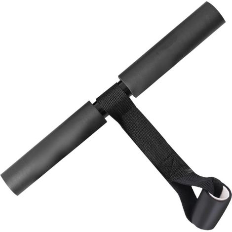 Outil D'exercice Taille Ventre Noir en Acier et Pvc, Résistant et Confortable, Adapté à L'entraînement Fitness Quotidien et Usage Professionnel (1/5)