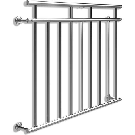 Monzana Balcone alla Francese Acciaio Inox Ringhiera per Balconi Protezione Finestre 128cm (de)