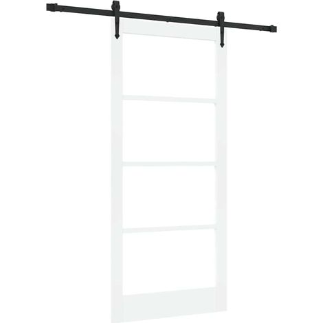 Maison Exclusive - Schiebetür Weiß 93 x 202 cm Massivholz Kiefer