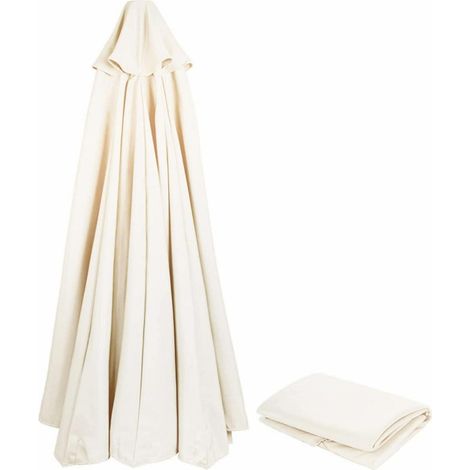 Sonnenschirm Ersatzbezug Stoff UV Schutz 80 200 cm 8 streben Beige (1/5)