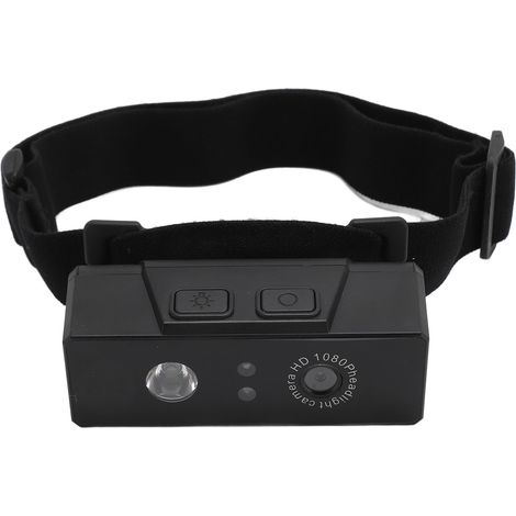 Lampe frontale LED avec caméra intégrée, capteur de gestes intelligent, bandeau élastique noir. (1/5)