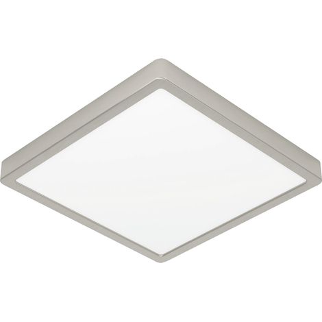 Eglo LED Deckenleuchte Fueva 6-Z nickel matt 30 x 30 cm RGB dimmbar
