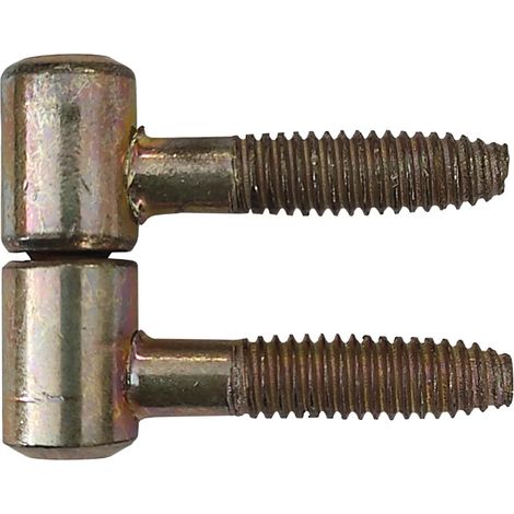 Itar – Fiche à tourillons pour meuble – Acier zingué bichro trivalent – Diamètre 9 mm – Hauteur 25 mm – Vendu à l'unité