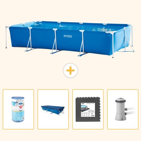 Intex Piscine Tubulaire Rectangulaire - 450x220x84 cm - 5-pièces S41 (1/5)