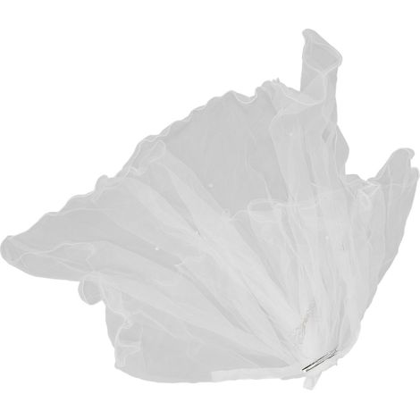 Voile de Mariage Lumineux 2 Niveaux avec Perles, Tissu Maille LED Chaud, Accessoire de Fête Cérémonie, Parure Étincelante (1/5)