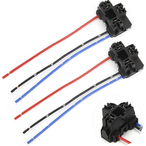 Connecteur femelle H4 d'origine avec câble (10 cm) (vendu par lot de 2) (1/5)