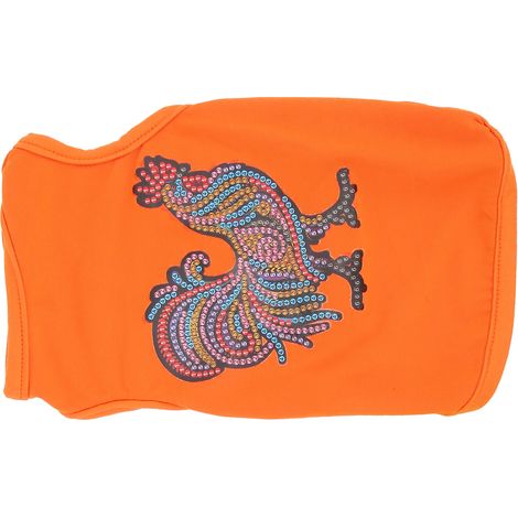 Vêtements pour animaux de compagnie, vêtements en coton pour animaux de compagnie avec outils de peinture diamant en résine à faire soi-même pour chiots, orange S (1/5)