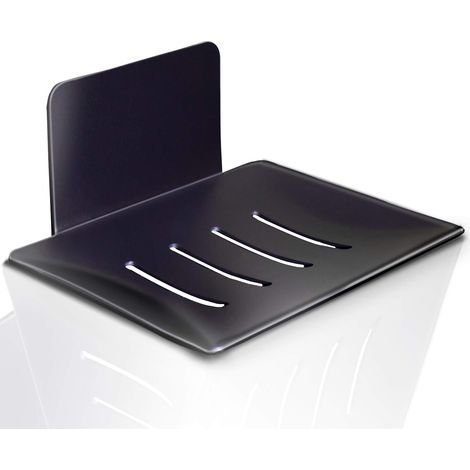 Portasapone autoadesivo, in acciaio inox con fori di drenaggio, antiruggine e impermeabile, da parete, ideale per bagno, cucina e balcone. (1/5)