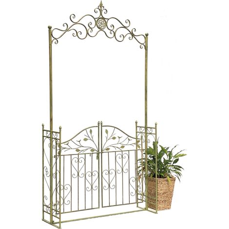 Dandibo – Arc de jardin 93997 – Largeur 130 cm – Métal massif résistant aux intempéries – Hauteur 250 cm – Support pour plantes grimpantes