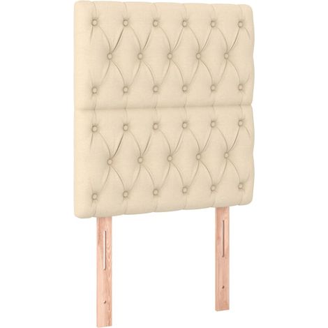 Maison Exclusive - Testiera Crema 80x7x118/128 cm Tessuto
