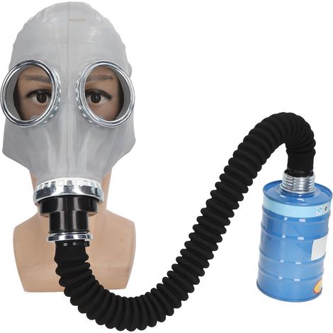 Protège-visage intégral en caoutchouc réutilisable, masque KN95 avec tube et cartouche filtrante