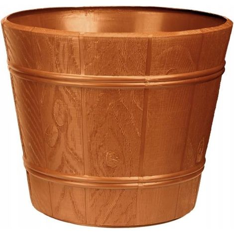 Pot de fleurs Galicia aspect bois 5 34cm 7211 terre cuite (1/2)