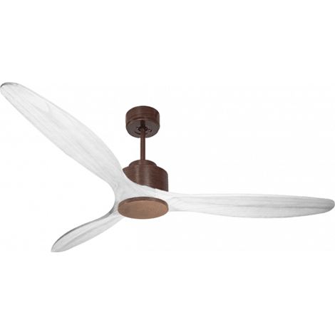 Modulo de KlassFan - Super destratificateur et ventilateur DC 166 cm Marron pales bois blanc sans Lumière 30 à 60 m²
