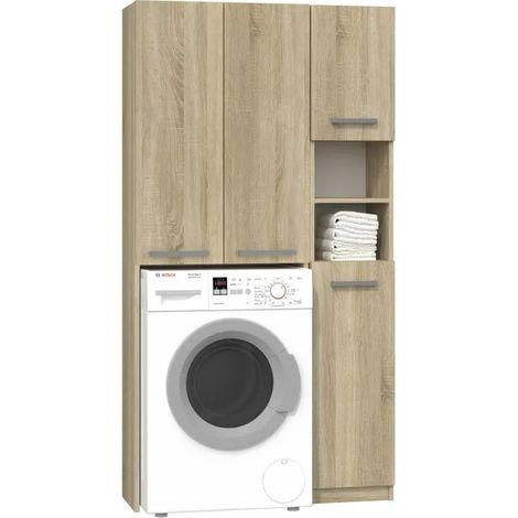 Badmöbel Set MARPOL DD Sonoma Waschmaschinenschrank Badschrank (1/3)