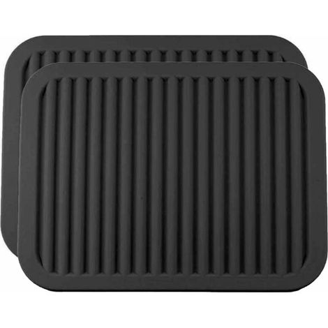 DEESSE SHOP - Dessous de table en silicone Tapis chaud Set de table Dessous de plat étanches Casseroles et poêles Isolation thermique pour le dîner de cuisine (Noir) (1/5)