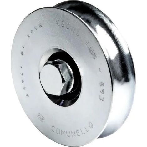 Faac-Comunello 310-100 Rueda Ranura Redonda Zincada 100 mm