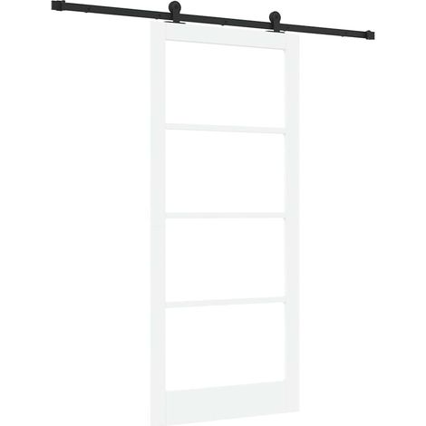 Maison Exclusive - Schiebetür ORKDAL Weiß und Schwarz 93 x 211 cm